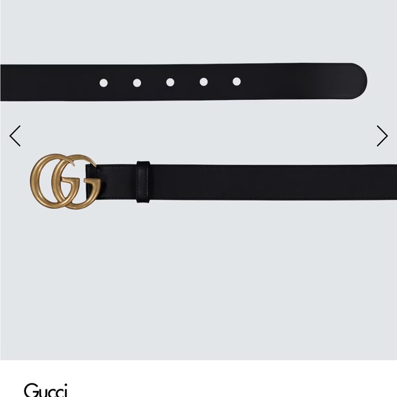 Gucci Black Smooth Calfskin Leather Gold Double G Buckle Belt 110/44. - Picture 4 of 13